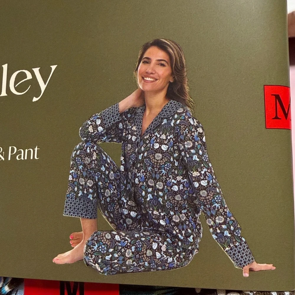 Vera Bradley 2-piece Floral Pajama Set 100% Cotton M NWT